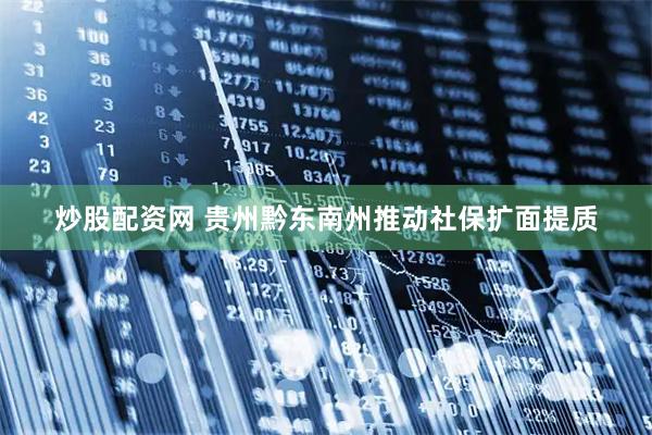 炒股配资网 贵州黔东南州推动社保扩面提质