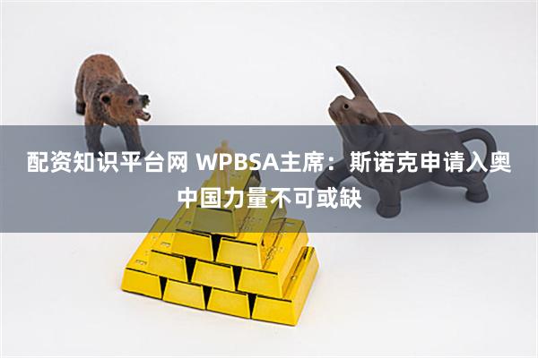 配资知识平台网 WPBSA主席：斯诺克申请入奥中国力量不可或缺